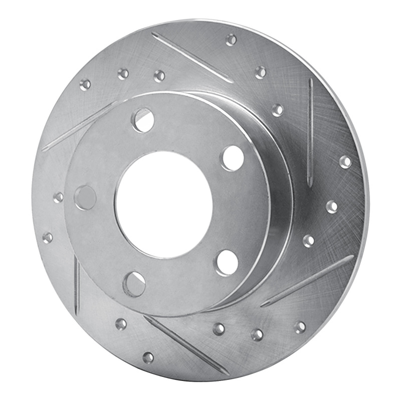 Audi A6 Quattro Brake Rotor (1) - Rear Right - R1 Concepts - Drilled & Slotted - Silver - `98-`01